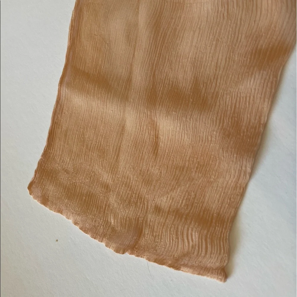 Saks Fifth Avenue Ombre Peach to Cream Silk Scarf